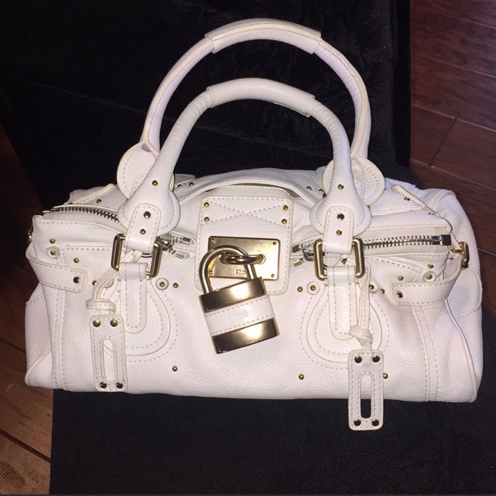 Chloe White Paddington Satchel Purse